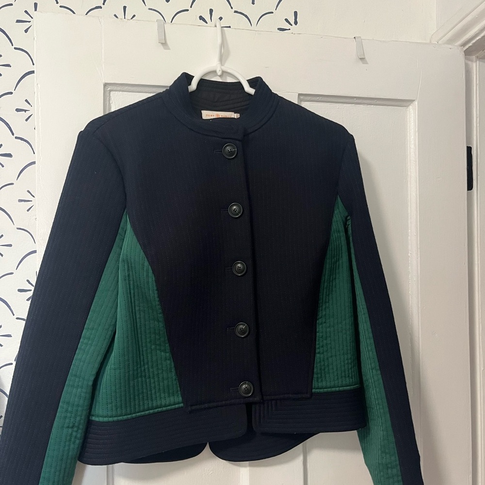 Tory Burch Black and Green Blazer